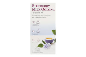 Чай бирюзовый байховый мелкий с ароматом черники и молока Blueberry milk oolong G'tea к/у 20х1.5г
