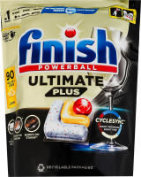 Засіб для миття посуду в посудомийних машинах в капсулах All in 1 Lemon UItimate Plus Powerball Finish 90шт