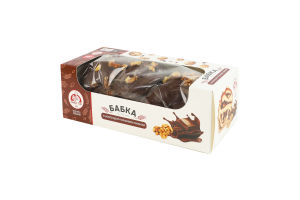 Булочка с шоколадно-ореховым вкусом Бабка Мамин хліб к/у 360г