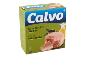 Тунець в оливковій олії консервований стерилізований Calvo к/у 160г