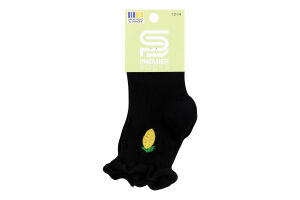 Носки детские в рубчик с рюшей и вышивкой Premier Socks 12-14