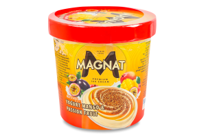 Морозиво зі смаком йогурту Манго-маракуя Magnat ст 350г