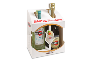 Набір Вермут Bianco білий солодкий 15% 0.5л + вино ігристе Prosecco 11% 0.75л Martini к/у