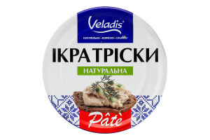 Икра трески натуральная пастеризованная Pate Veladis ж/б 100г