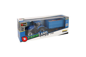 Іграшка Bburago Farm NewHolland Трактор з причепом