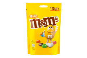 Драже с арахисом и молочным шоколадом покрытые разноцветной сахарной глазурью M&M's д/п 125г