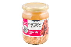 Корм д/собак шматочки філе індички в желе 500г твіст/б Басттет"о