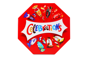 Набір цукерок та печива у подарунковій упаковці Восьмикутник Celebrations к/у 385г