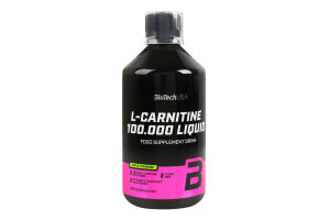 Добавка диетическая ароматизированная со вкусом яблока L-carnitine 100.000 liquid BioTechUSA 500мл