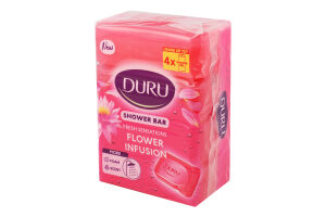 Мыло туалетное для душа Цветочное Облако Fresh Sensations Duru 4х150г