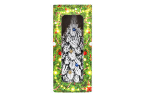 Ялинка штучна лита засніжена з кульками 0,4м 2645