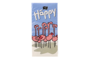Хустинки носові паперові Хеппі 3шари 9шт Белла Бебі