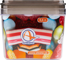 Ємність для сипучих продуктів Алеана коричн 0,6л