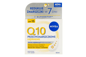 Крем для лица дневной укрепляющий против морщин SPF 15 Q10 Power Nivea 50мл
