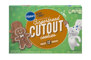 Pillsbury Ready To Bake! Precut Cookies Gingerbread Cutout - 12 CT