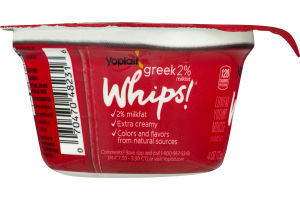 Yoplait Whips Greek 2% Milkfat Low Fat Yogurt Mousse Vanilla Cream