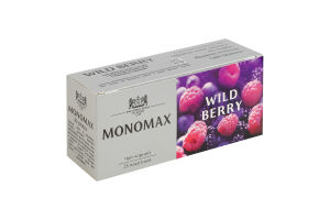 Чай черный цейлонский байховый мелкий с ароматом лесных ягод Wild berry Monomax к/у 25х1.5г