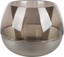 Горщик д/квітів Сфера 1,3л прозорий-коричневий 21,5*15,5см 116009 Алеана