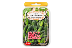 Насіння Огірок Бочковий F1 дражоване 20-30шт Яскрава
