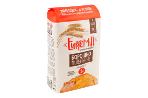 Борошно пшеничне вищого сорту EuroMill м/у 1кг