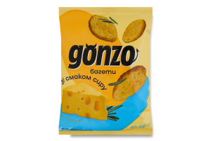 Сухарики пшеничні зі смаком сиру Багети Gonzo м/у 50г