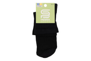 Шкарпетки підл Premier socks висок рубч чор р23-25