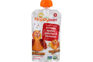 HappyBaby Organics Organic Baby Food Simple Combos 2 Pumpkin, Apples, Peaches & Cinnamon