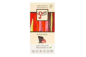 Шоколад 75% чорний з полуницею Pure Delight к/у 90г