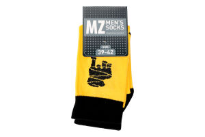 Шкарпетки чоловічі Бульдог жовто-чорні високі р.39-42 Siela