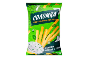 Соломка картопляна 7 70 г зі смаком Сметана із зеленню