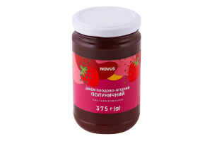 Джем плодово-ягодный пастеризованный Клубничный Novus с/б 375г