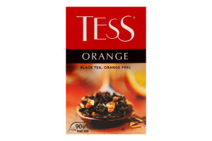 Чай Оранж чорний з цедрою апельсина та ароматом апельсина листовий 90г Тесс
