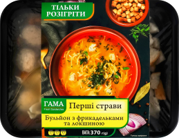 Бульйон з фрикадельками та локшиною Гама Fresh Sandwiches лоток 370г