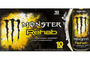 Monster Rehab Energy Drink Tea + Lemonade - 10 PK
