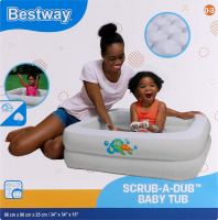 Басейн Bestway Scrub-a-Dub прямокутний 86х86х25