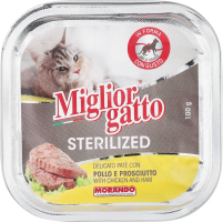 Корм д/стерилізованих котів Migliorgatto беззерновий з куркою та прошуто 100г Morando