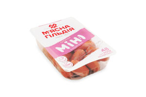 Сосиски з м'яса птиці Міні з індичкою М'ясна Гільдія в/с лоток 0.3кг