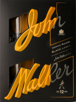 Набор Виски 0.7л 40% Black label + 2 стакана Johnnie Walker к/у 3шт