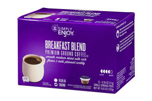 Simply Enjoy Premium Ground Coffee Pods Breakfast Blend - 12 CT