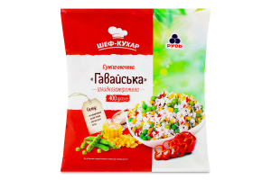Суміш овочева швидкозаморожена Гавайська Шеф-кухар Рудь м/у 400г