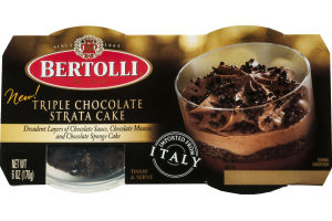 Bertolli Triple Chocolate Strata Cake - 2 CT