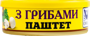 Паштет з грибами стерилізований Онисс з/б 240г