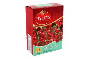 Чай черный цейлонский байховый цельнолистовой с добавлением растительного сырья Клюква Hyleys к/у 100г