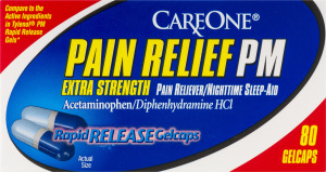 CareOne Pain Relief PM Rapid Release Gelcaps Extra Strength - 80 CT