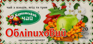 Чай з плодів, ягід і трав Обліпиховий Карпатський чай к/у 20шт