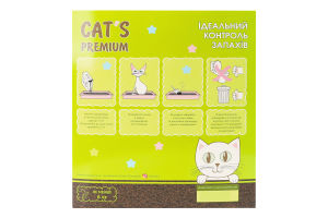 Наполнитель гигиенический сапонитовый Cat's Premium 6кг