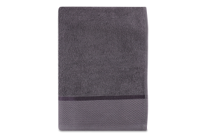 Рушник темно-сірий махровий 70*140см 360г/м2 Aisha