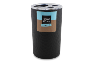 Стакан д/зубн щіток Home&Care Basic чорний987674