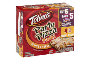 Totino's Party Pizza Pack! Triple Cheese - 4 CT