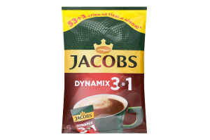 Напій кавовий розчинний з цукром та підсолоджувачами 3в1 Динамікс Jacobs м/у 56х12.5г